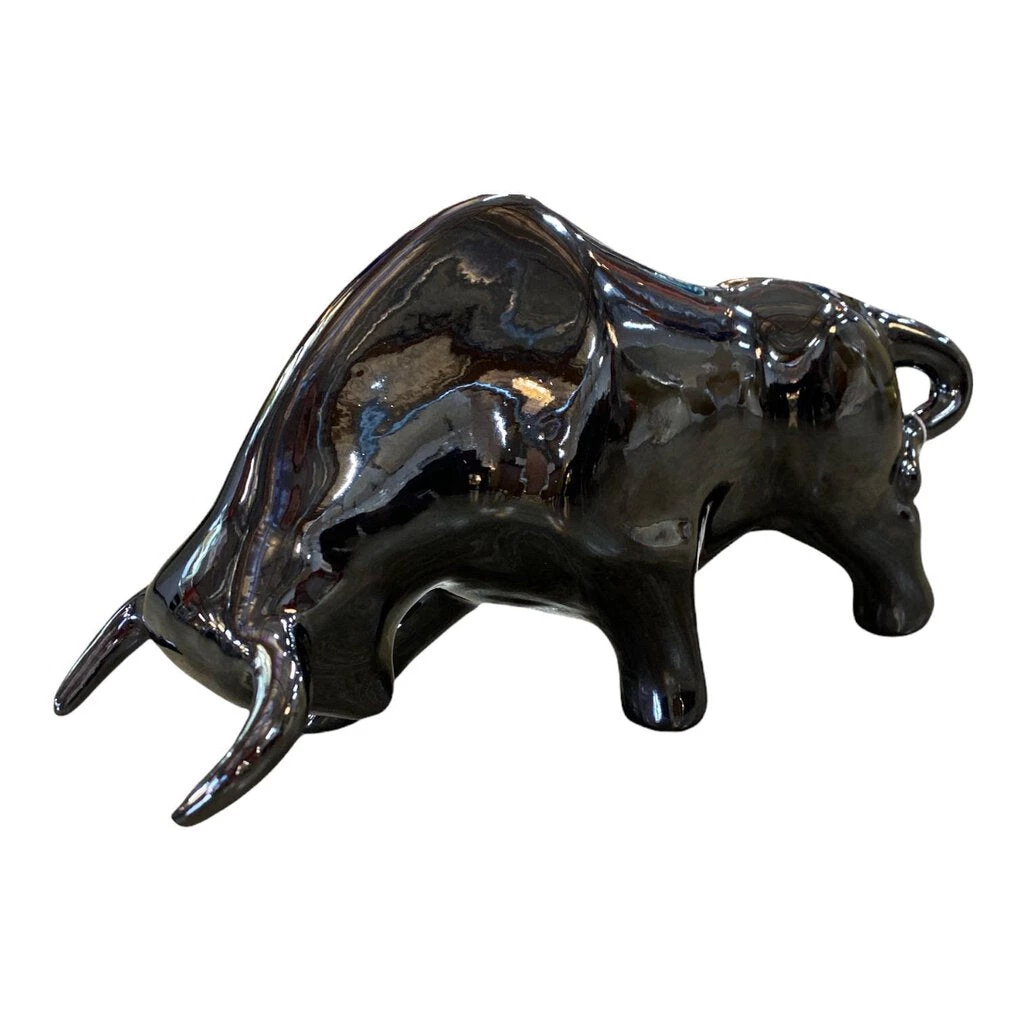 HausOfRex Italian Ceramic Bull Looking Playing Loving 3 HausOfRex Italian Ceramic Bull Looking Playing Loving
