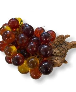 HausOfRex Mid Century Lucite Grapes - Amber Looking Playing Loving