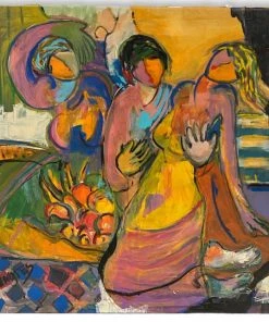 HausOfRex Looking Playing Loving Giora Angres Oil On Canvas, Signed