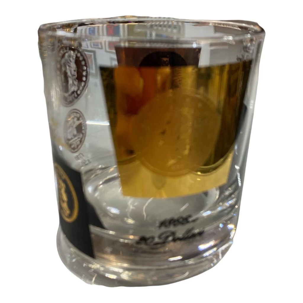 HausOfRex Mid Century Gold Coin Old Fashioned Glasses 2 HausOfRex Mid Century Gold Coin Old Fashioned Glasses