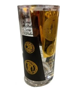 HausOfRex Dining Mid Century Gold Coin Highball Glasses
