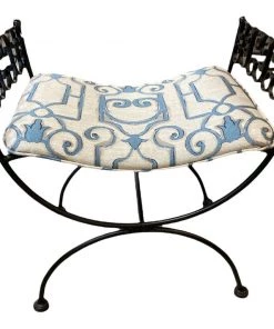 HausOfRex Arthur Umanoff Scroll Bench Custom Textile Dining