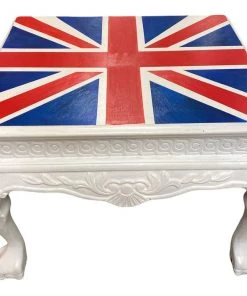 HausOfRex British Flag Claw Foot Side Table Living