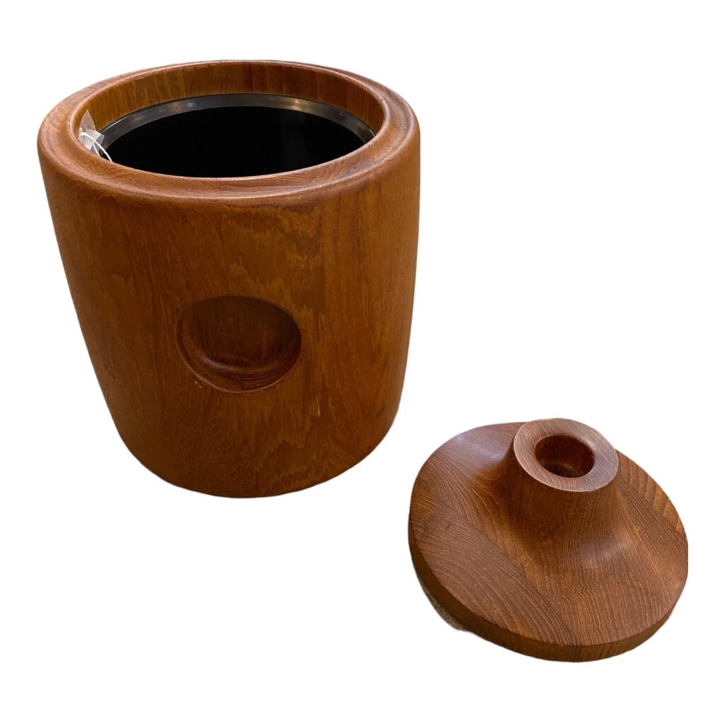 HausOfRex Looking Playing Loving Georg Jensen Danish Modern Teak Ice Bucket 5 HausOfRex Looking Playing Loving Georg Jensen Danish Modern Teak Ice Bucket