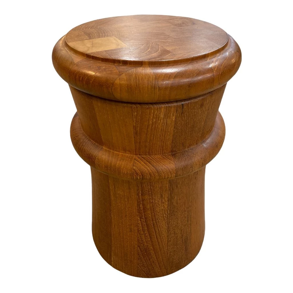 HausOfRex Dansk Danish Modern Teak Chess Piece Ice Bucket Rare Design 2 HausOfRex Dansk Danish Modern Teak Chess Piece Ice Bucket Rare Design