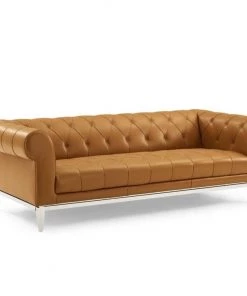 HausOfRex Living Savile Tufted Leather Sofa