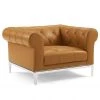 HausOfRex Savile Tufted Leather Armchair