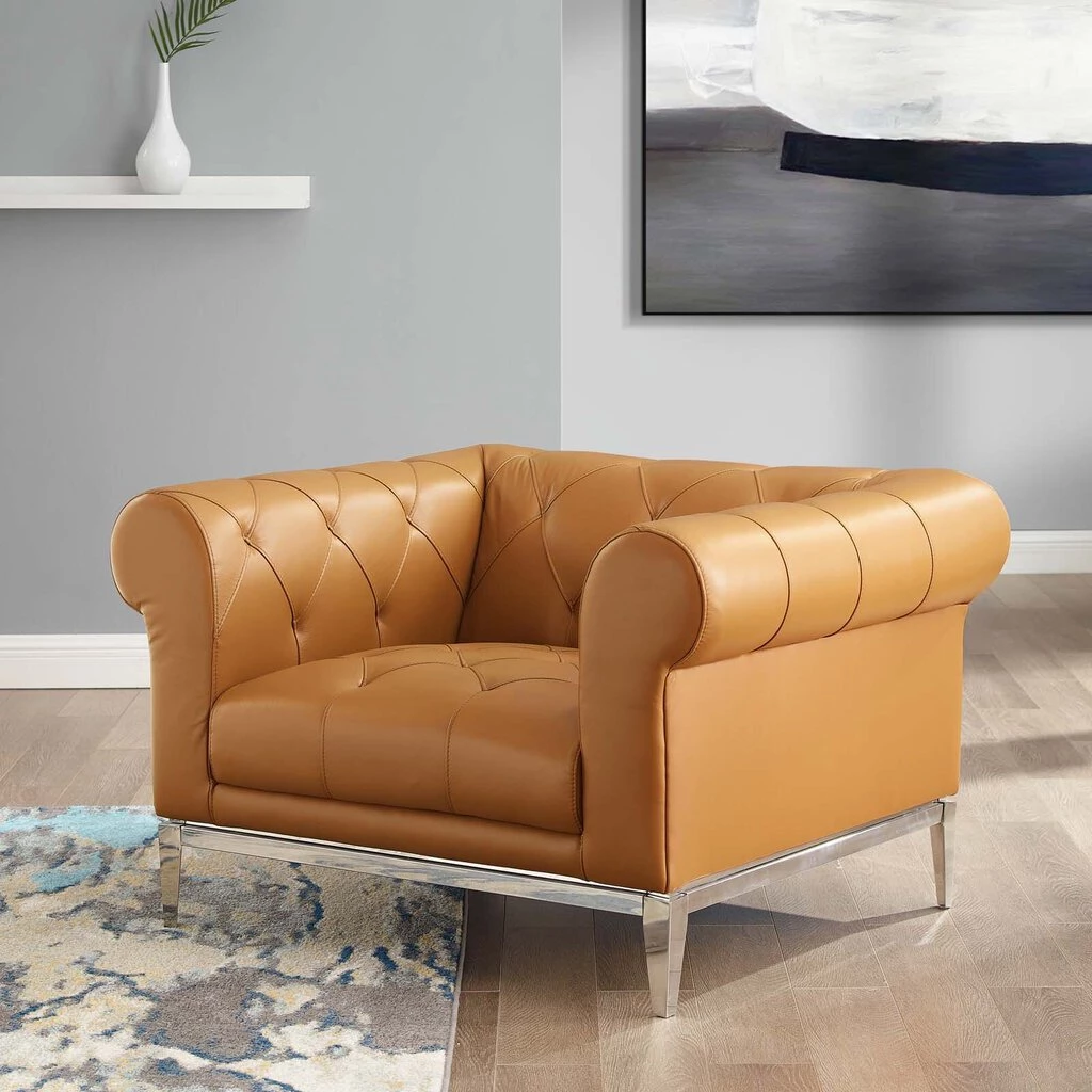 HausOfRex Savile Tufted Leather Armchair 2 HausOfRex Savile Tufted Leather Armchair