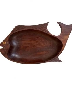 HausOfRex Rosewood Mid Century Fish Catch-all