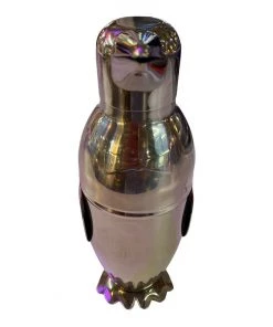 HausOfRex Looking Playing Loving Polished Chrome Penguin Cocktail Shaker