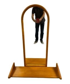 HausOfRex Danish Modern Teak Entry Mirror And Shelf