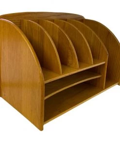 HausOfRex Mid Century Danish Modern Desk Organizer Looking Playing Loving