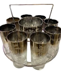 HausOfRex Mid Century Highball Glasses In Chrome Trolley 5 HausOfRex Mid Century Highball Glasses In Chrome Trolley