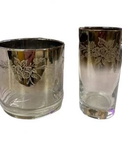 HausOfRex Mid Century Highball Glasses In Chrome Trolley