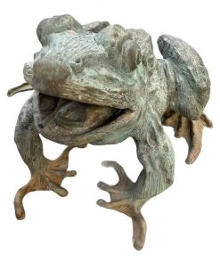 HausOfRex Large Bronze Toad Fountain Frog