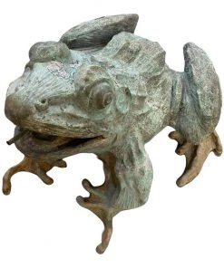 HausOfRex Large Bronze Toad Fountain Frog