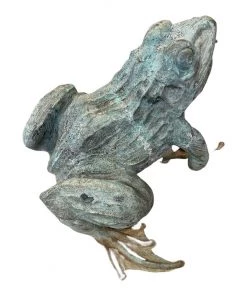 HausOfRex Large Bronze Toad Fountain Frog