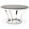 Eichholtz Valentino Modern Classic Black Glass Round Dining Table
