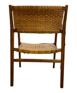 HausOfRex Hans J. Wegner For Johannes Hansen Teak And Cane Easy Chair - 1951 - The Pair