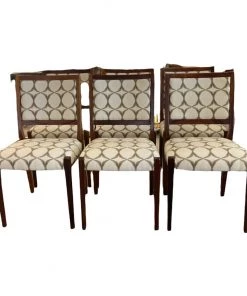 HausOfRex Danish Modern Denmark SOLID ROSEWOOD Dining Chairs (6) - Restored And Reupholstered In Knoll Textile