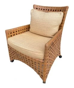 HausOfRex Hampton Leather & Bamboo Armchair Dining