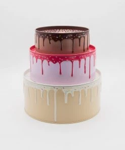 HausOfRex Cake Storage Tin Set Of 3 Looking Playing Loving
