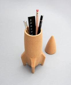 HausOfRex Looking Playing Loving Cork Rocket Desk Tidy