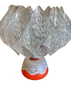 HausOfRex Lighting Vintage 70's German Ceramic Table Lamp W/plexiglass Shade