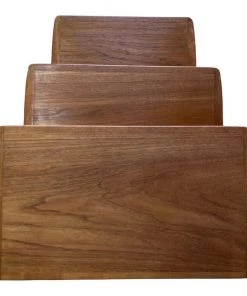 HausOfRex Living Danish Modern Teak Mid Century Nesting Tables