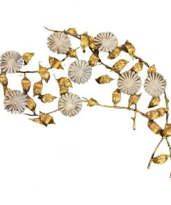 HausOfRex Hollywood Regency Gilt Sunflower Wall Sculpture
