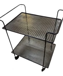 HausOfRex Atomic Age Perforated Metal Service Cart