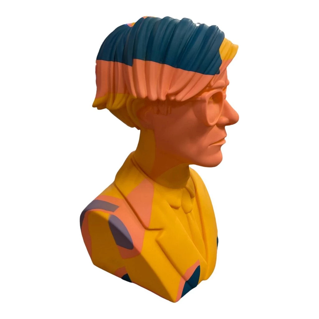 HausOfRex Andy Warhol Limited Edition 12" Bust Orange Camouflage Vinyl Art Sculpture 2 HausOfRex Andy Warhol Limited Edition 12" Bust Orange Camouflage Vinyl Art Sculpture
