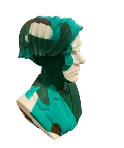 HausOfRex Looking Playing Loving Andy Warhol Limited Edition 12" Bust Green Camouflage Vinyl Art Sculpture