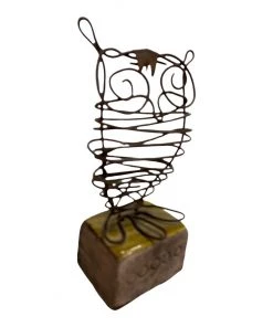 HausOfRex Bitossi Wire And Italian Ceramic Mid Century Owl