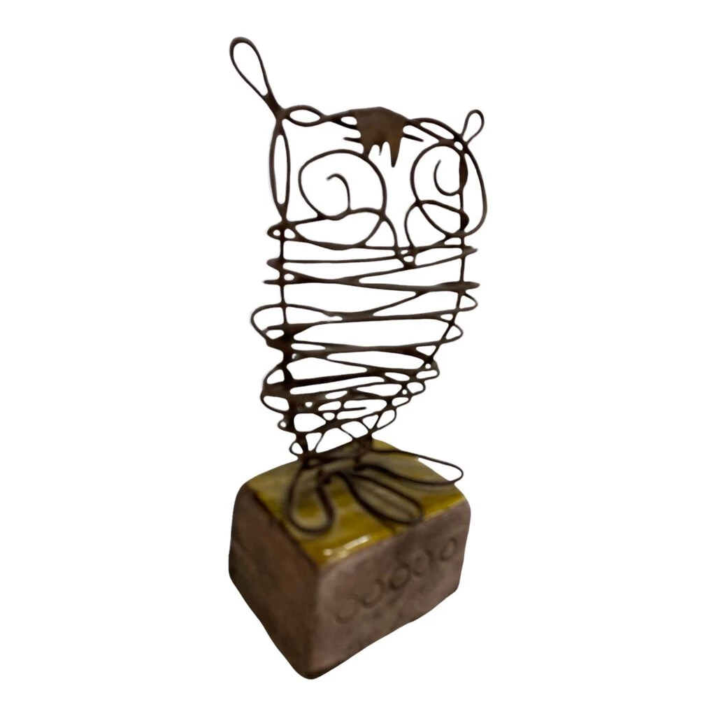 HausOfRex Bitossi Wire And Italian Ceramic Mid Century Owl 2 HausOfRex Bitossi Wire And Italian Ceramic Mid Century Owl