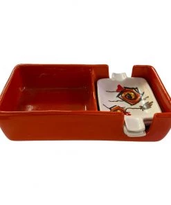 HausOfRex Raymor Mid Century Modern Italian Ceramic Ashtray Set (4 Piece)