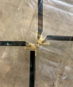 HausOfRex Leon Rosen For Pace Glass And Brass End Tables - The Pair