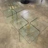 HausOfRex Leon Rosen For Pace Glass And Brass End Tables - The Pair