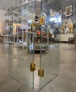 HausOfRex Leon Rosen For Pace Glass And Brass End Tables - The Pair