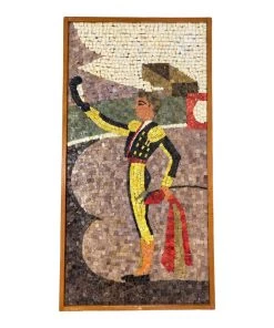 HausOfRex Mid Century Bull Fighter Mosiac Looking Playing Loving