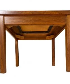 Mid Century Brown Saltman Orange Enamel Side Tab;e Living