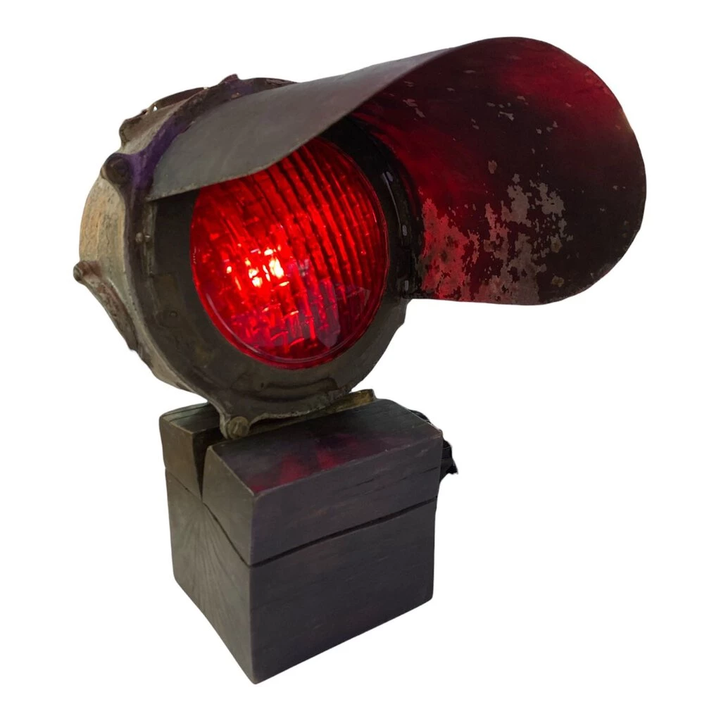 HausOfRex Lighting Vintage Railroad Red Signal Light 1 HausOfRex Lighting Vintage Railroad Red Signal Light