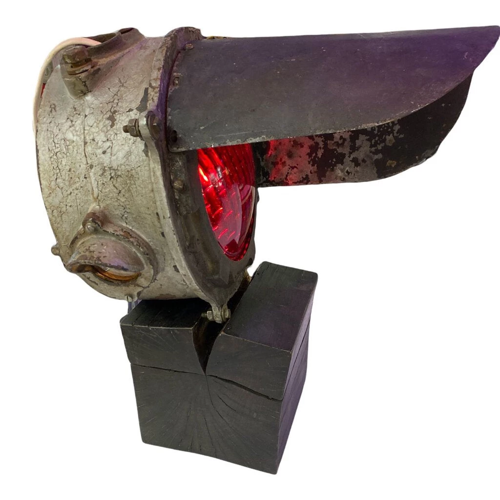 HausOfRex Lighting Vintage Railroad Red Signal Light 2 HausOfRex Lighting Vintage Railroad Red Signal Light
