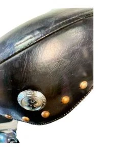 HausOfRex Vintage Leather Saddle Stool