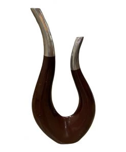 HausOfRex Abstract Chrome & Lacquer Flower Vase