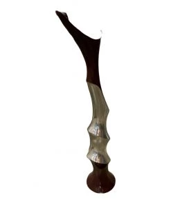 HausOfRex Looking Playing Loving Abstract Tall Chrome & Lacquer Flower Vase