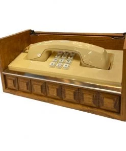 HausOfRex Mid Century Cased Telephone - Display Only Not Tested Looking Playing Loving