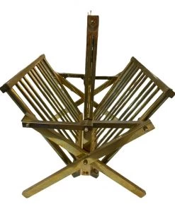 HausOfRex Mid Century Regency Brass Magazine Table Looking Playing Loving