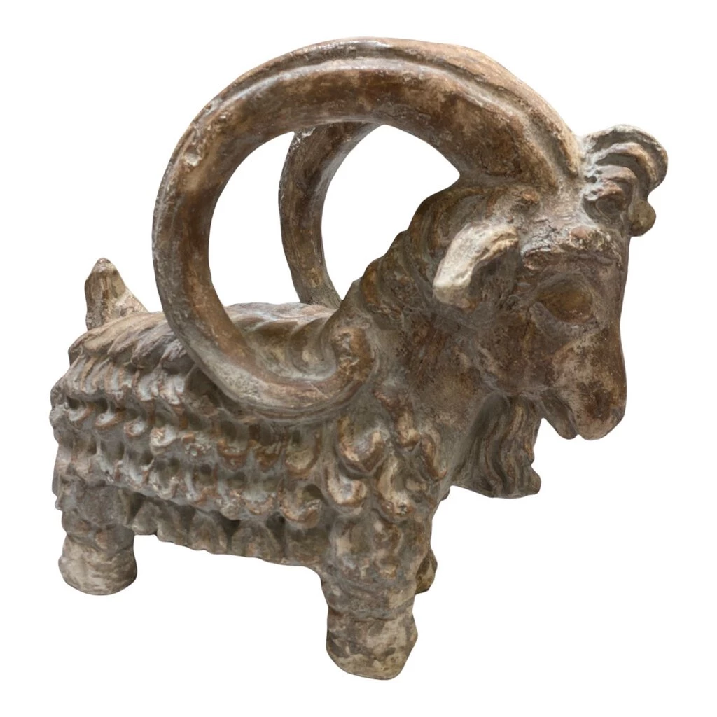 HausOfRex Terra Cotta Hollywood Regency Ram Looking Playing Loving 2 HausOfRex Terra Cotta Hollywood Regency Ram Looking Playing Loving