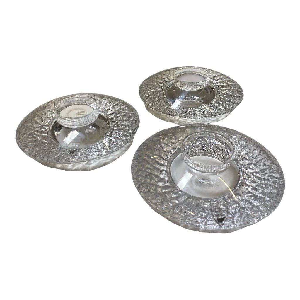 HausOfRex Orrefors Trio Of Votive Candleholders Looking Playing Loving 1 HausOfRex Orrefors Trio Of Votive Candleholders Looking Playing Loving